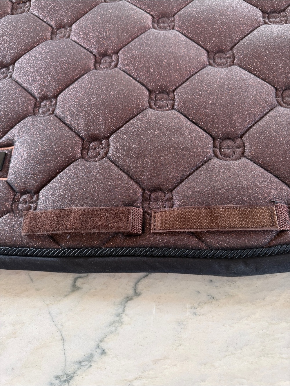 Equestrian Stockholm Quilted Metallic Mahogany Glimmer Saddle Pad - Full Size - Picture 12 of 14